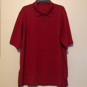 Nicklaus Men Red Stripe Polo Shirt KL